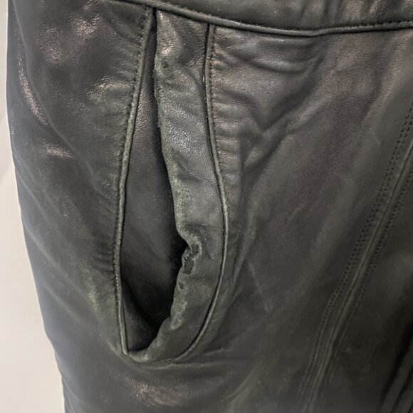 Danier Men's Black Leather Jacket with Quilt Zip out Lining Size 40/XL - Picture 4 of 15